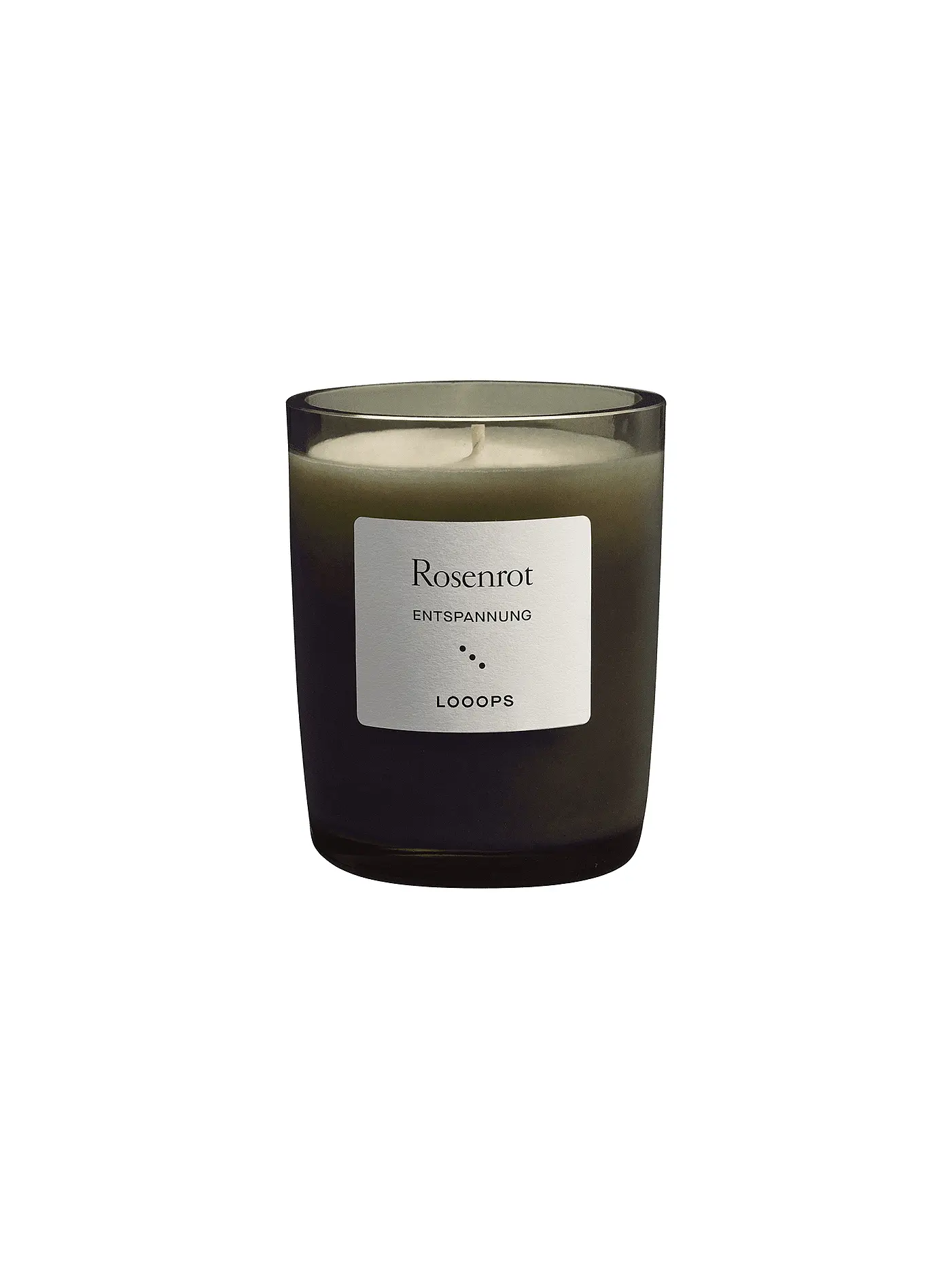 LOOOPS | Duftkerze 75g MUSSEZEIT | dunkelgrün